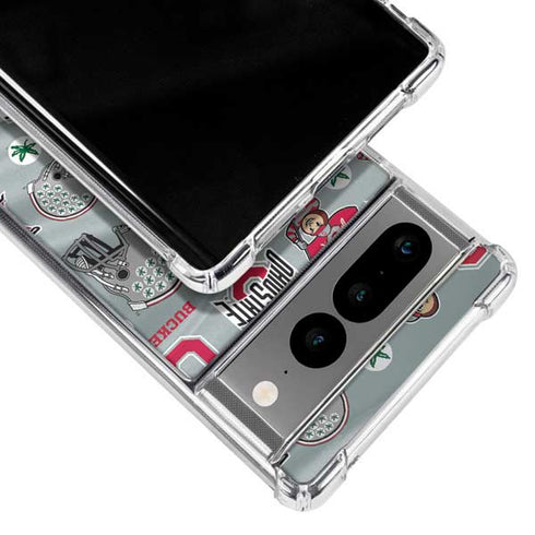 Ohio State University Pattern Google Pixel 7 Pro Clear Case
